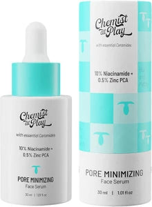 Chemist at Play Pore Minimizing Face Serum with Ceramides | For Oily Skin with Visible Pores (30 ml)
