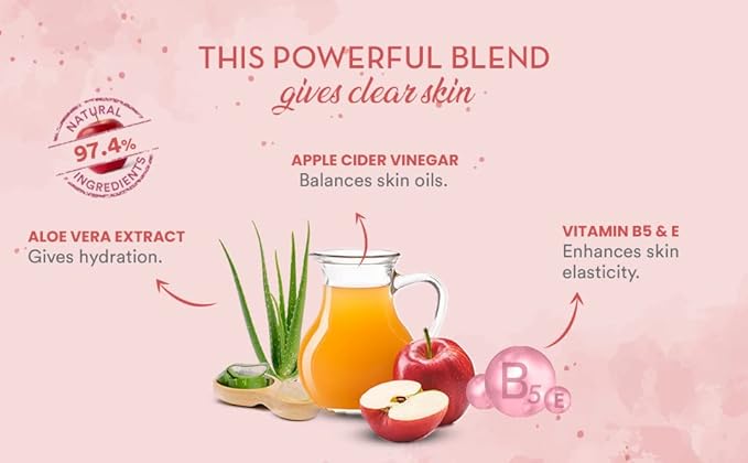 WOW Skin Science Apple Cider Vinegar Face Wash - No Parabens, Sulphate, Silicones & Color (200mL)