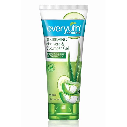 Everyuth Naturals Nourishing Aloe Vera & Cucumber Gel| Protects from Acne, Cuts & Rashes|Refreshing & Soothing Care|Paraben free|For Oily, Dry, Normal, Combination & Sensitive Skin - 100g