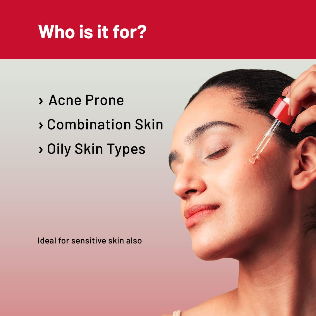 Chemist at Play Acne Control Face Serum with 10% Azelaic Acid, 10% Niacinamide and Ceramides, Fades Acne Scars, Controls Breakouts and Oil Production Suitable for Women and Men, 10 ml