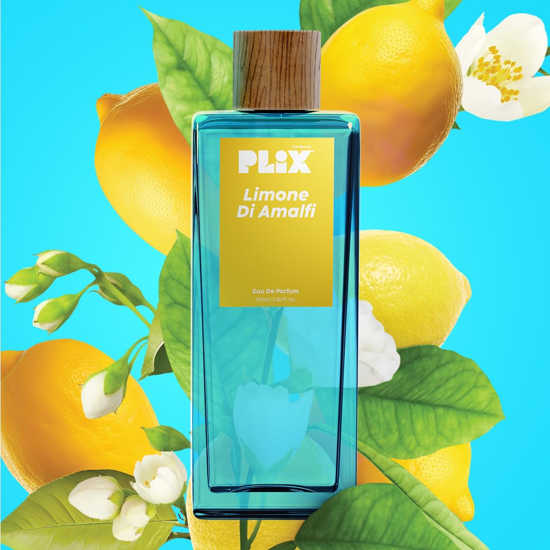 PLIX - THE PLANT FIX Limone Di Amalfi Perfume (100Ml) For Everyday Use, Long Lasting & Premium Parfum, Fresh Fragrance, Lemon, Ginger & Incense, Citrusy & Woody - Aerosol For Unisex