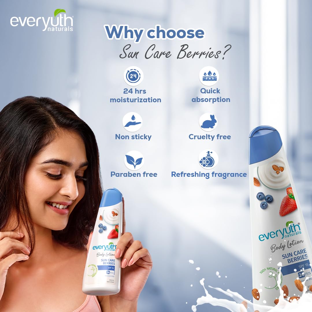 Everyuth Naturals Body Lotion Sun Care Berries 200ml (EN_Berries_200)