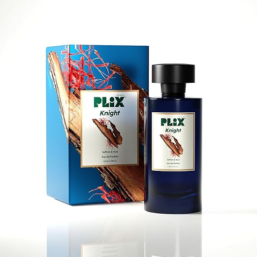 PLIX - THE PLANT FIX Mood Range Knight Perfume For Date Night, Perfect For Date & Romantic Evening, Long Lasting Fresh Saffron & Oud Fragrance, 100 Ml - Aerosol For Unisex