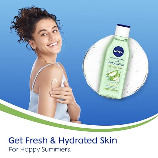 NIVEA Gel Body Lotion 75 ml | Aloe Vera | Refreshing Care For 24H Hydration | Non-Sticky | Fast Absorbing for Fresh And Healthy Skin