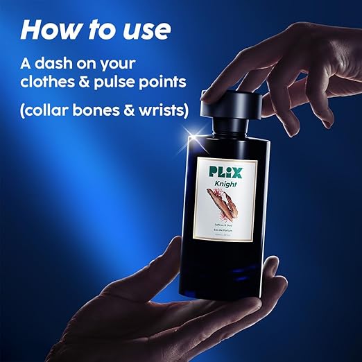 PLIX - THE PLANT FIX Mood Range Knight Perfume For Date Night, Perfect For Date & Romantic Evening, Long Lasting Fresh Saffron & Oud Fragrance, 100 Ml - Aerosol For Unisex