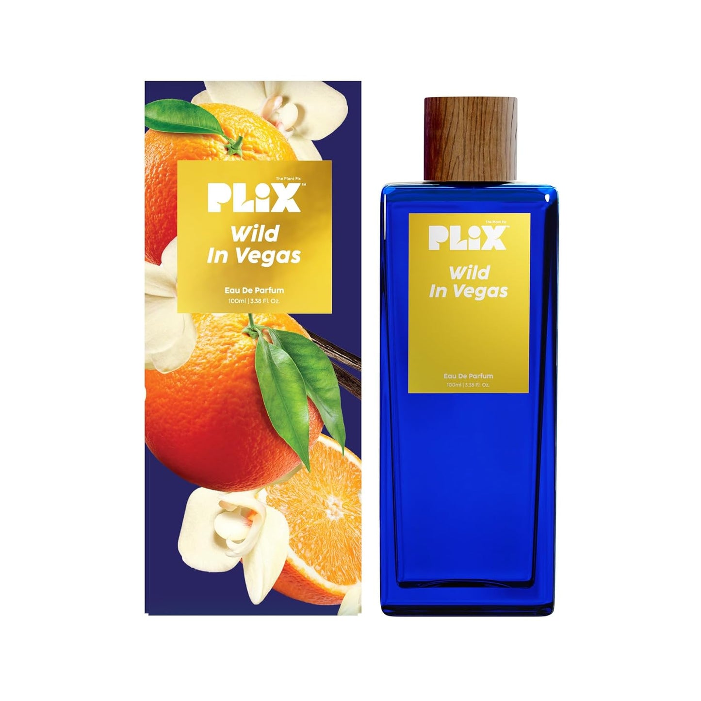 PLIX - THE PLANT FIX Wild In Vegas Perfume (100Ml), Long Lasting & Premium Parfum, Fresh Fragrance, Mandarin, Gardenia, Sandalwood, Citrusy & Floral - Aerosol For Unisex