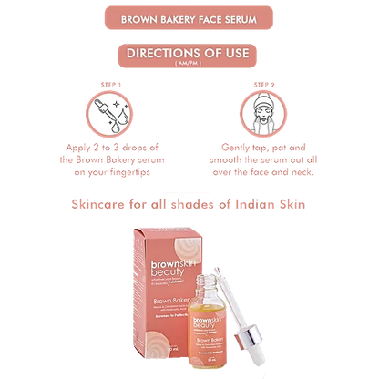 BrownSkin Beauty Brown Bakery Honey & Cinnamon Face Serum With Hyaluronic Acid - Hydrates Skin, 30 ml