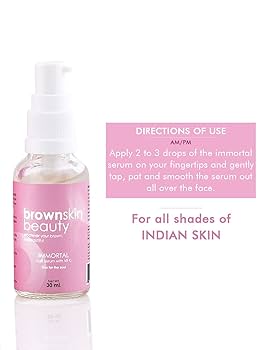 BrownSkin Beauty Immortal Aloe Serum With Vitamin C - Reduces Pigmentation, Moisturises Skin 30ml