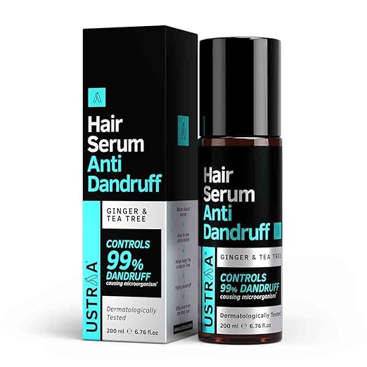 Ustraa Hair Serum Anti-Dandruff - 100ml | Fights Dandruff with Tea Tree & Ginger | Maintains scalp pH | Prevents growth of dandruff-causing microorganisms| No Sulphates, No Paraben