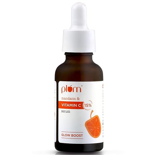 Plum 15% Vitamin C Serum for Glowing Skin | for Oily, Dry & Combination Skin | Reduce Pigmentation & Dark Spot |with Mandarin | Non-Irritating, Hydrating & Soothing | Face Serum for Men & Women | 20ml