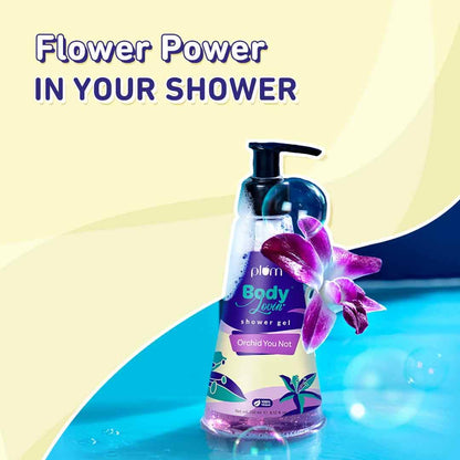 Plum BodyLovin' Orchid-You-Not Shower Gel | SLS-Free Body Wash For Women | Long Lasting Fresh Floral Fragrance | Aloe-Infused Nourishing Body Cleanser For Soft & Smooth Skin (240 ml)