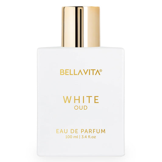 BELLAVITA White Oud Unisex | Long Lasting Perfume for Man and Woman | EDP 100ml | Perfect Father's Day Gift for Dad | Orange, Patchouli, Musk | Oud, Citrus, Spicy Premium Fragrance Perfume for Men & Women | Great for Everyday Use