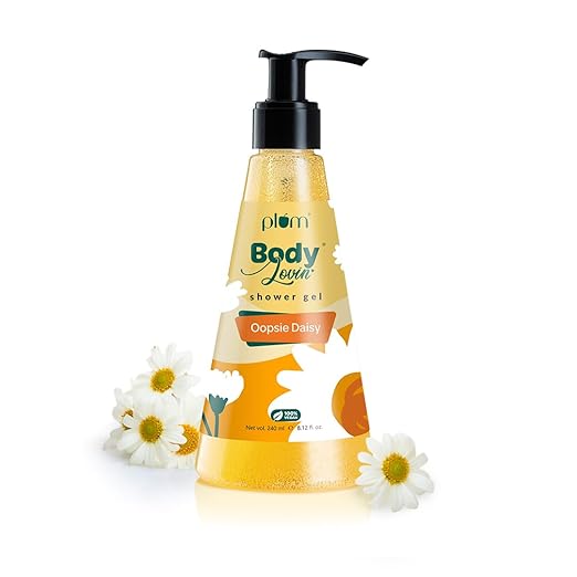 Plum BodyLovin' Oopsie Daisy Shower Gel | SLS-Free Body Wash For Women | Long Lasting Citrusy Floral Fragrance | Aloe-Infused Nourishing Body Cleanser For Soft & Smooth Skin (240 ml)
