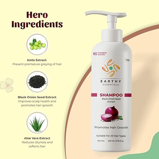 Earthy Essentials Black Onion Seed Shampoo 200 ML
