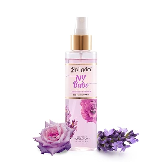 Pilgrim NY Babe Body Mist Cream (Rose With Patchouli) | Long-Lasting Fragrance for Women | Dewy Rose & Bold Patchouli | Designed in France | 150 ml