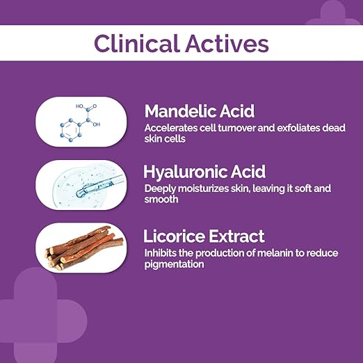 The Derma Co 8% Mandelic Acid Face Serum with Mandelic & Hyaluronic Acid for Blemishes and Post Acne Marks - 30 ml