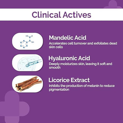 The Derma Co 8% Mandelic Acid Face Serum with Mandelic & Hyaluronic Acid for Blemishes and Post Acne Marks - 30 ml