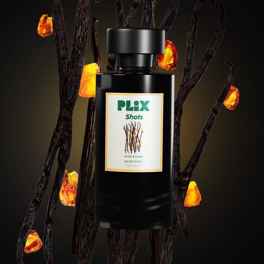 PLIX - THE PLANT FIX Mood Range Shots Perfume For Party, Perfect For Party & Night Outs, Long Lasting Fresh Vanilla & Amber Fragrance For Unisex, 100 Ml - Aerosol