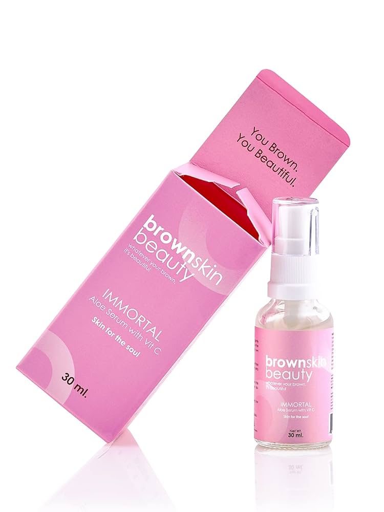 BrownSkin Beauty Immortal Aloe Serum With Vitamin C - Reduces Pigmentation, Moisturises Skin 30ml