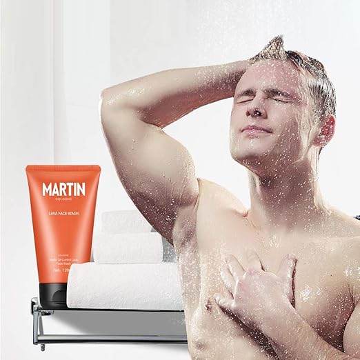 MARTIN Oil Control Lava Face Wash For Men Anti-Pimples Facial Cleanser, Keeps Your Skin Hydrating & Moisturizing, 120 ml
