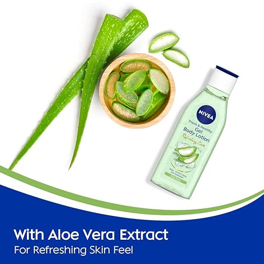 NIVEA Gel Body Lotion 75 ml | Aloe Vera | Refreshing Care For 24H Hydration | Non-Sticky | Fast Absorbing for Fresh And Healthy Skin