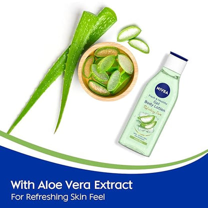 NIVEA Gel Body Lotion 75 ml | Aloe Vera | Refreshing Care For 24H Hydration | Non-Sticky | Fast Absorbing for Fresh And Healthy Skin