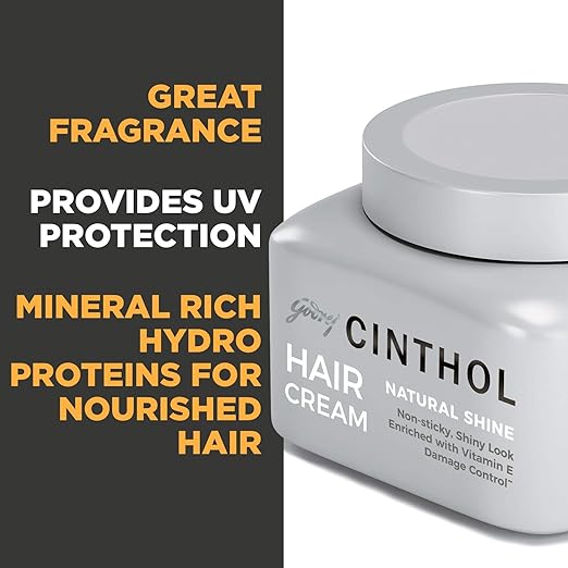Godrej Cinthol Hair Styling Cream, Natural Shine, 100ml