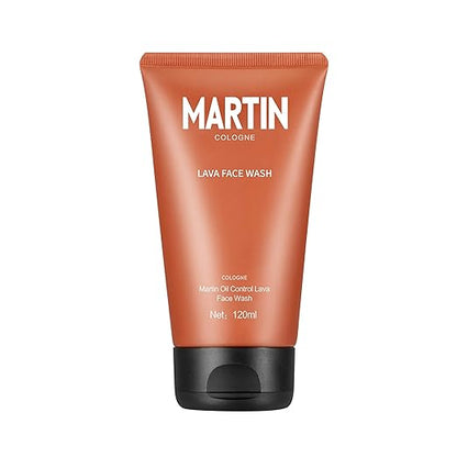 MARTIN Oil Control Lava Face Wash For Men Anti-Pimples Facial Cleanser, Keeps Your Skin Hydrating & Moisturizing, 120 ml