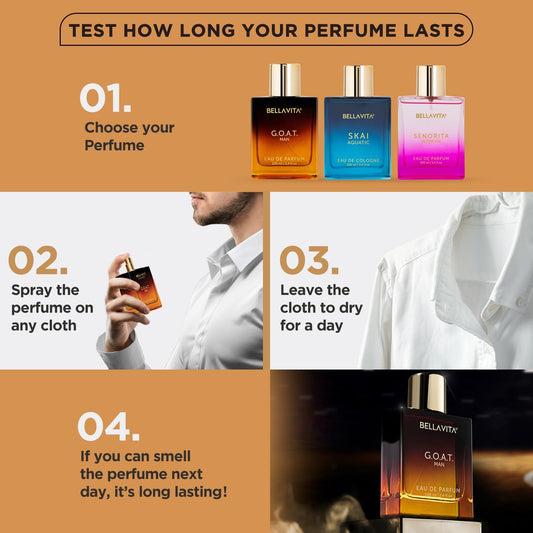 Bella Vita Luxury G.O.A.T Long Lasting Perfume for Man | Eau De Parfum 100ml | Bergamot, Patchouli & Vetiver | Spicy, Citrus, Woody, Musky Premium Fragrance for Men