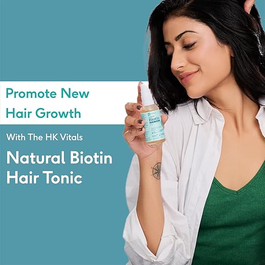 HK VITALS by HealthKart Biotin Hair Tonic for Hair Growth, with Red Onion Extract, Caffeine, & Anagain, Helps Strengthen Hair, All Hair Types, 50 ml