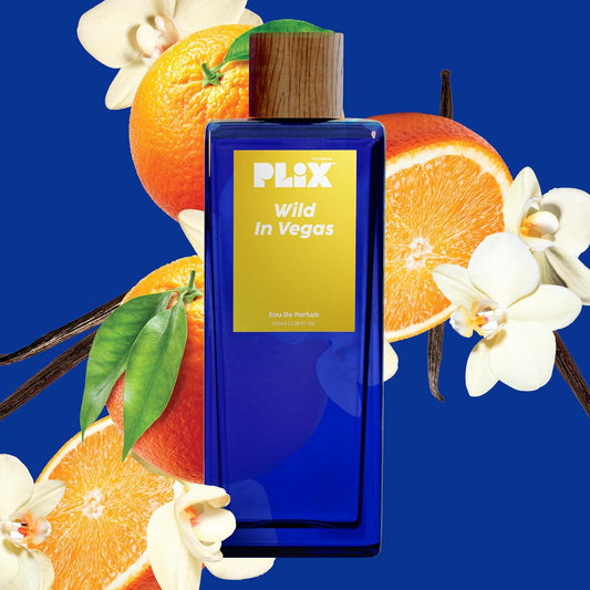 PLIX - THE PLANT FIX Wild In Vegas Perfume (100Ml), Long Lasting & Premium Parfum, Fresh Fragrance, Mandarin, Gardenia, Sandalwood, Citrusy & Floral - Aerosol For Unisex